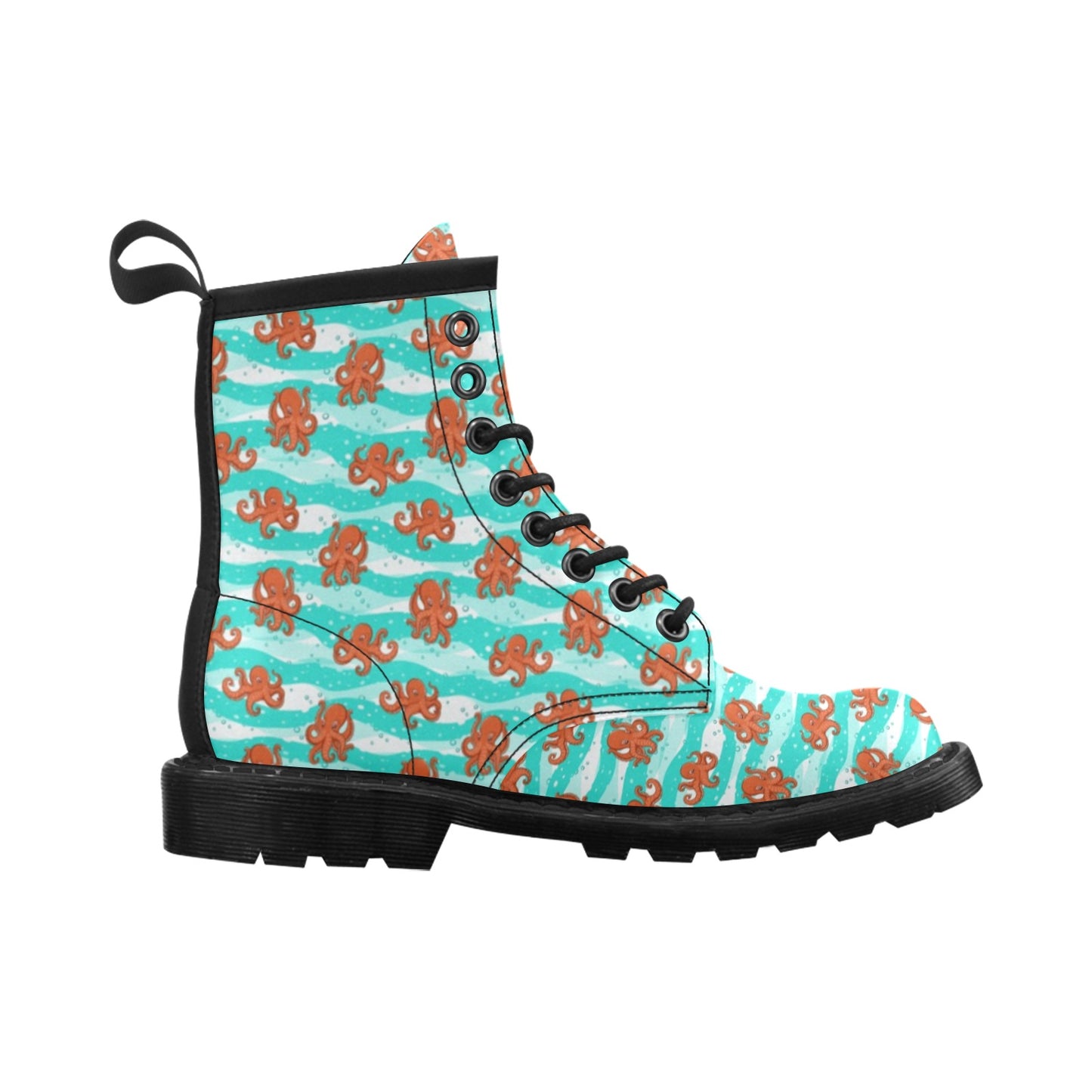 Octopus Cute Design Print Themed Women's Boots