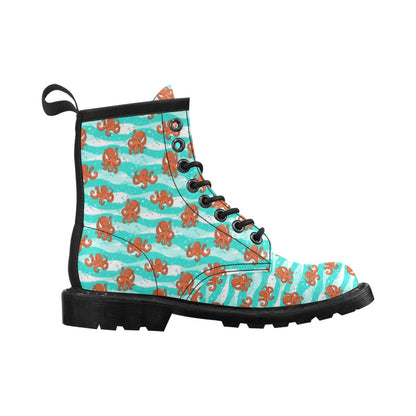 Octopus Cute Design Print Themed Women's Boots