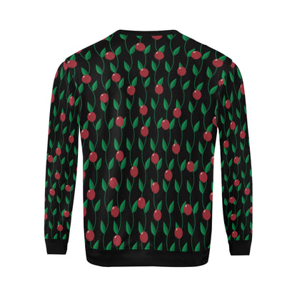 Cranberry Pattern Print Design CB01 Men Long Sleeve Sweatshirt