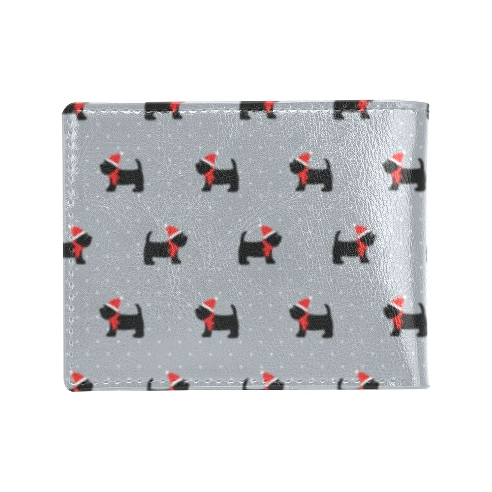 Scottish Christmas Themed Terriers Print Design LKS3018 Men's ID Card Wallet