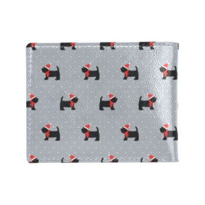 Scottish Christmas Themed Terriers Print Design LKS3018 Men's ID Card Wallet