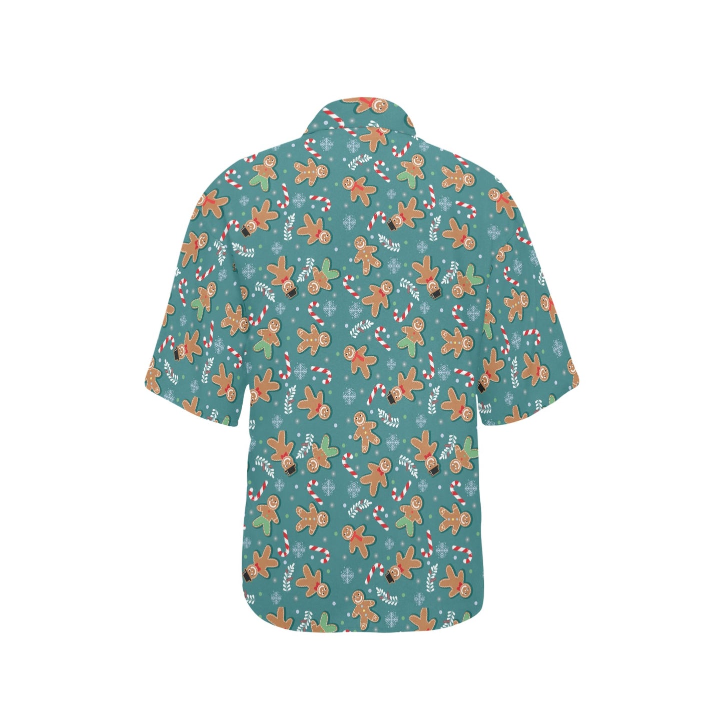 Gingerbread Pattern Print Design 05 Women's Hawaiian Shirt