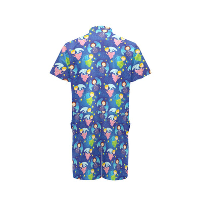 Angel Little Pattern Print Design 02 Men's Romper