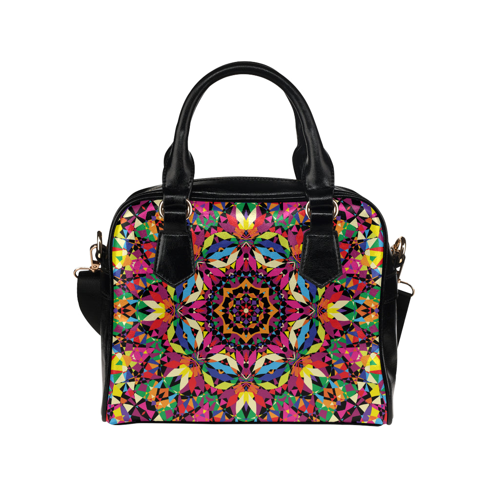 Kaleidoscope Pattern Print Design 02 Shoulder Handbag