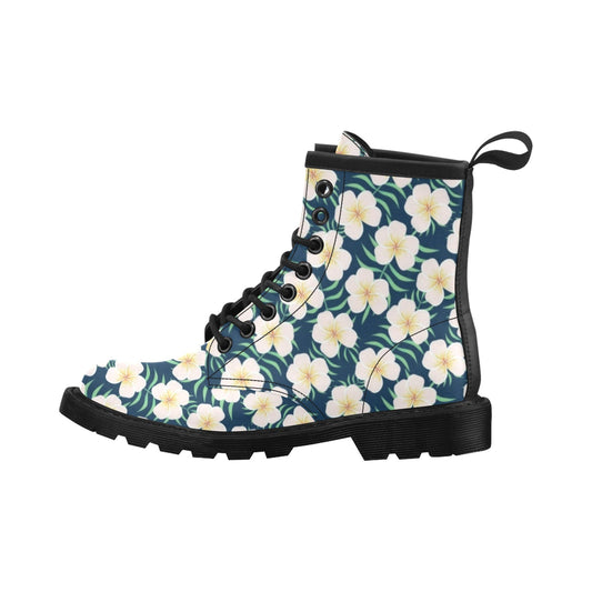 Pink Plumeria Pattern Print Design PM016 Women's Boots