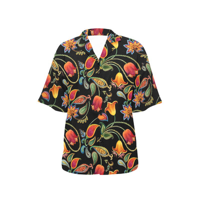 Tulip Boho Pattern Print Design TP09 Women's Hawaiian Shirt