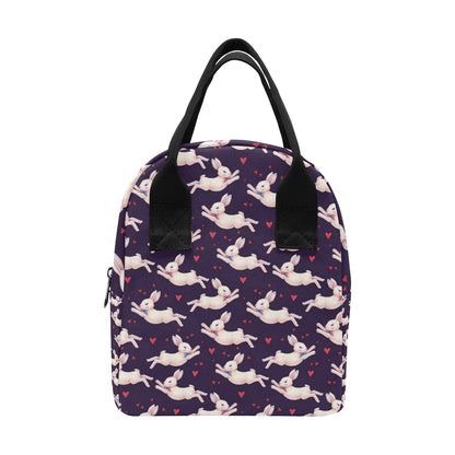 Rabbit Pattern Print Design RB016 Insulated Lunch Bag