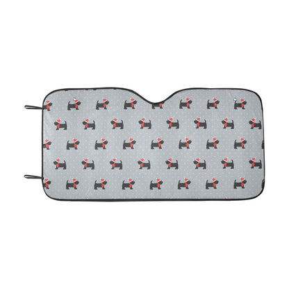 Scottish Christmas Themed Terriers Print Design LKS3018 Car front Windshield Sun Shade