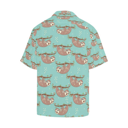 Sloth Print Design LKS302 Men's Hawaiian Shirt