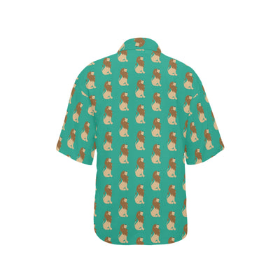 Lion Pattern Print Design 02 Women's Hawaiian Shirt