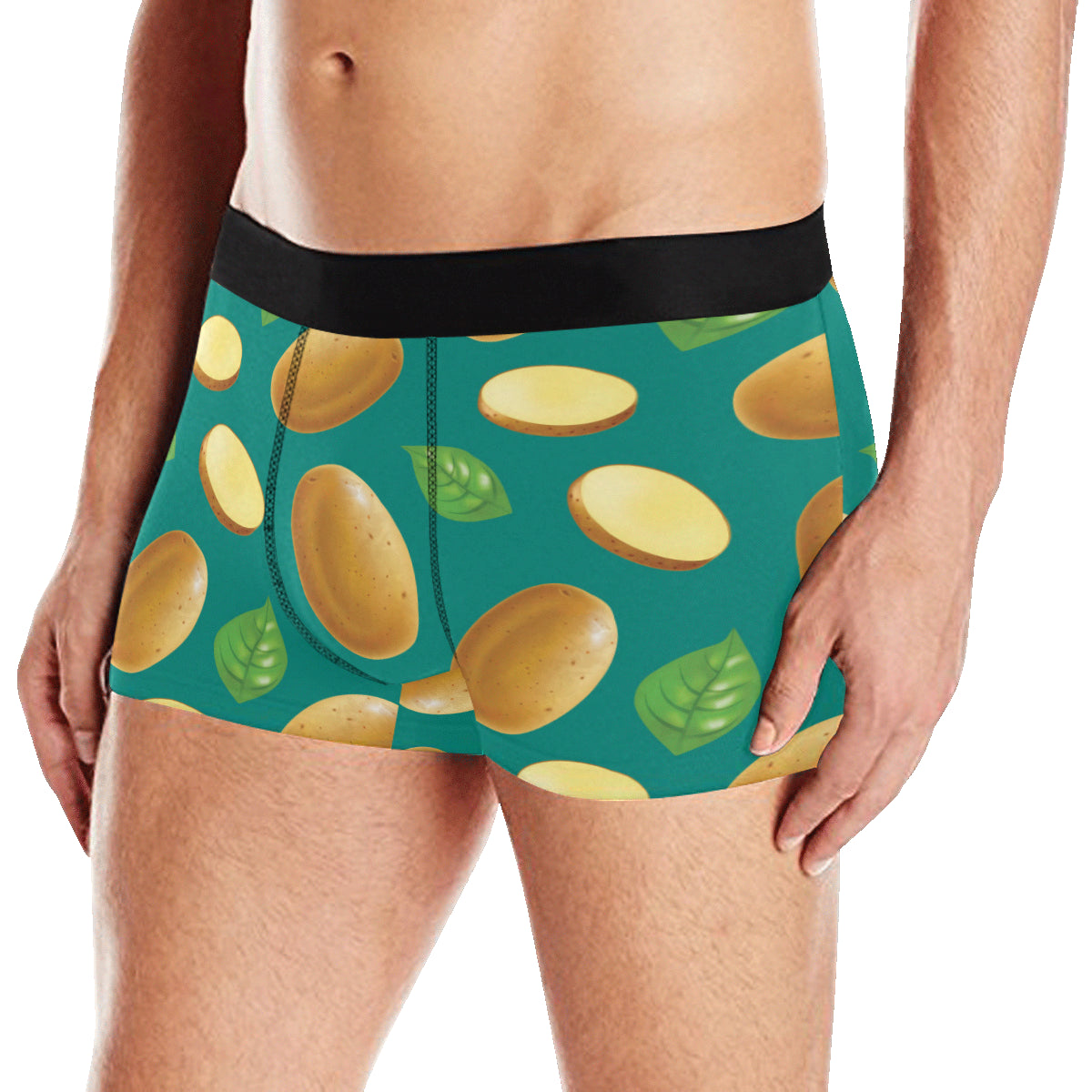 Potato Pattern Print Design A04 Men's Boxer Briefs