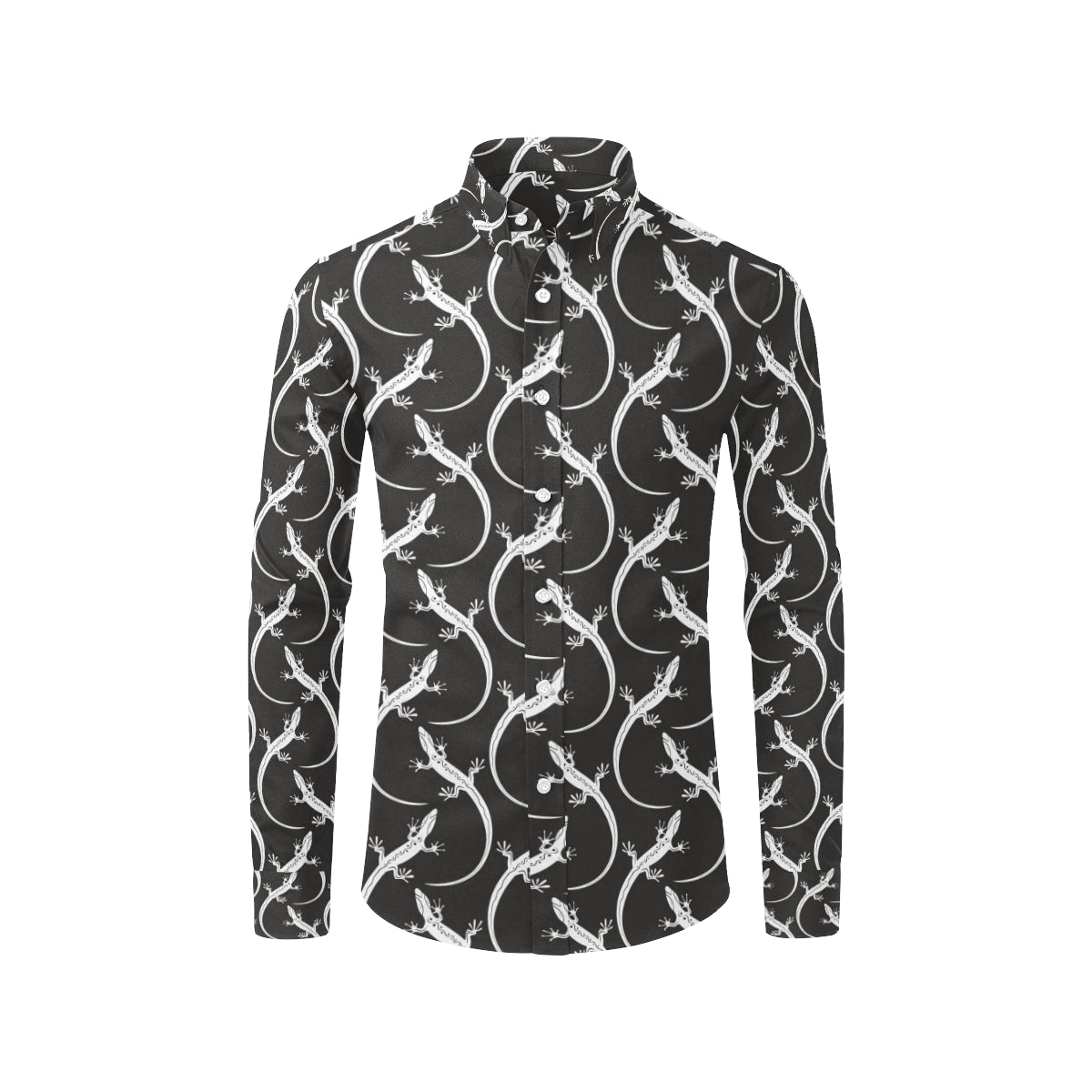 lizard Pattern Print Design 01 Men's Long Sleeve Shirt