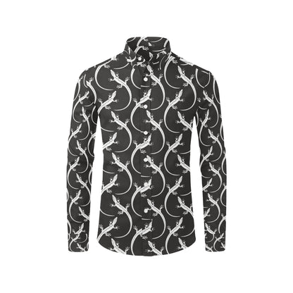 lizard Pattern Print Design 01 Men's Long Sleeve Shirt