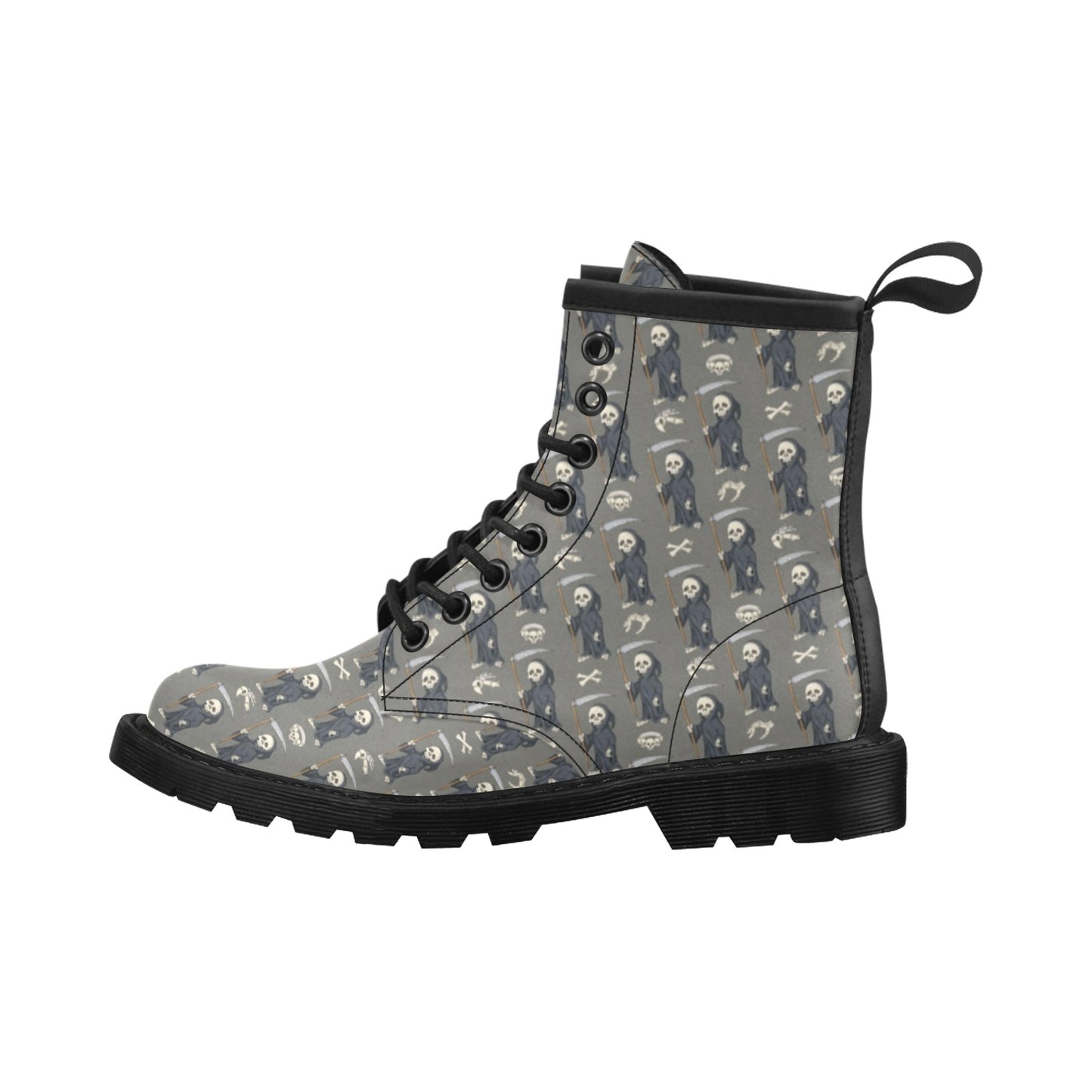 Skeleton Print Design LKS308 Women's Boots