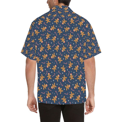 Gingerbread Pattern Print Design 01 Men's Hawaiian Shirt