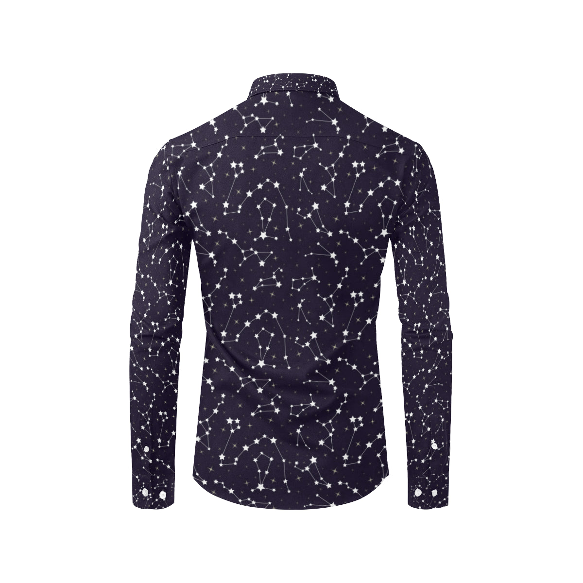 Zodiac Star Pattern Design Print Men's Long Sleeve Shirt