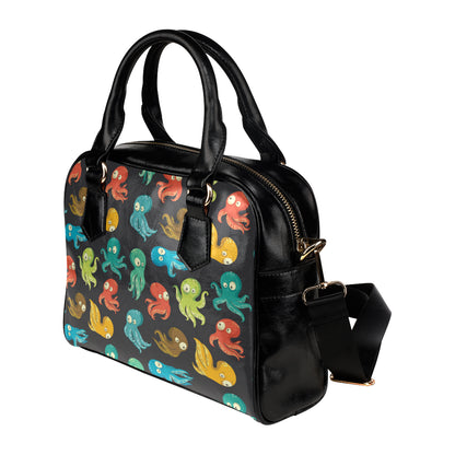 Octopus Pattern Print Design A01 Shoulder Handbag