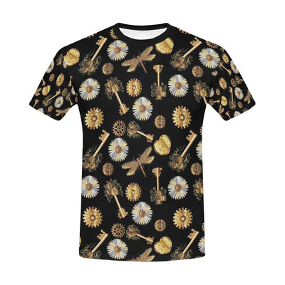 Steampunk Key Dragonfly Print Design LKS303 Men's All Over Print T-shirt