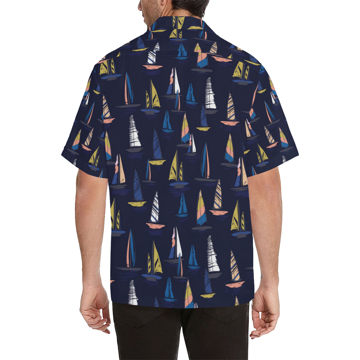 Sailing Ships Pattern Print Design A03 Men's Hawaiian Shirt