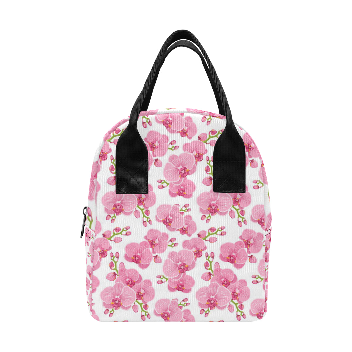 Orchid Pink Pattern Print Design OR07 Insulated Lunch Bag