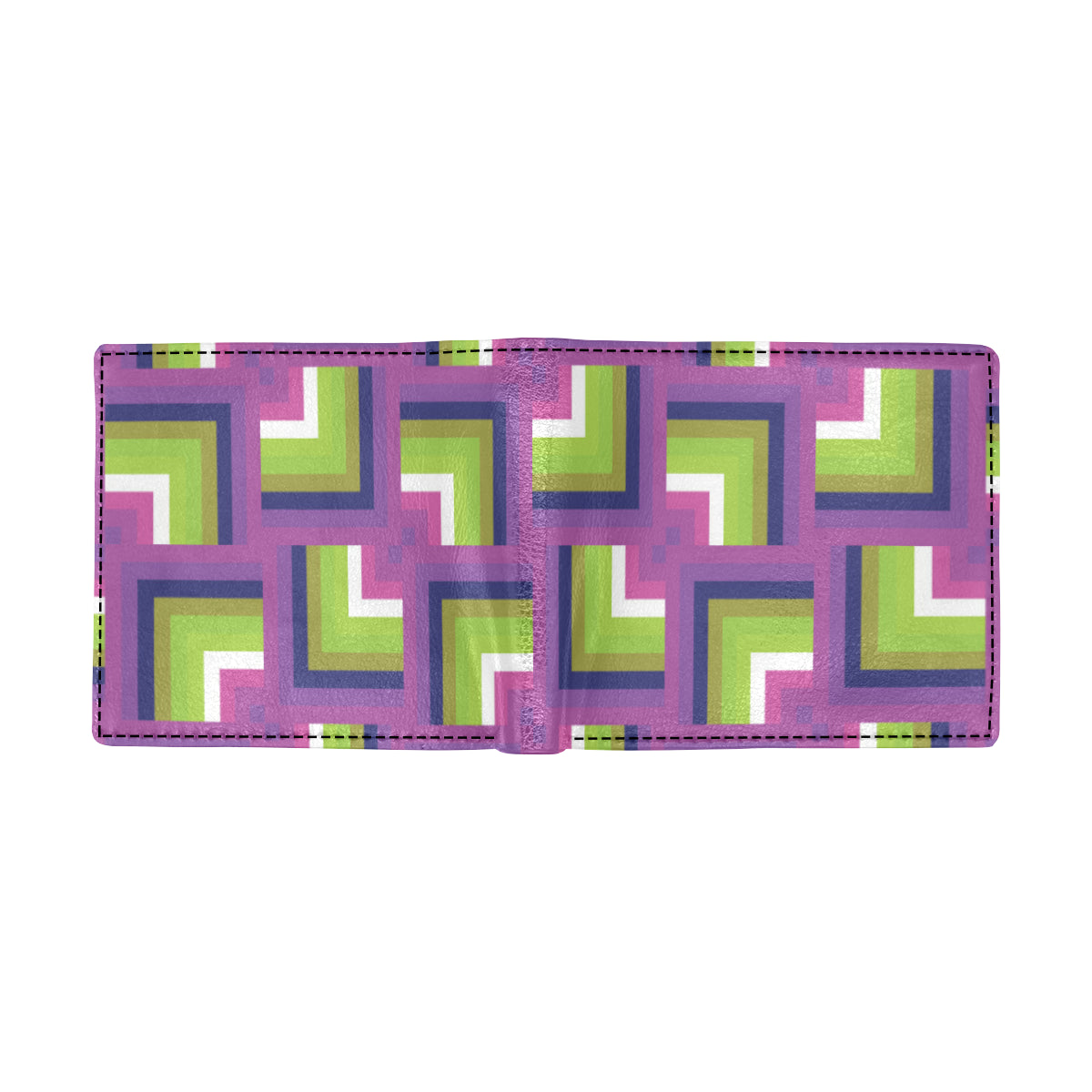 Optical illusion Pattern Print Design A05 Men's ID Card Wallet