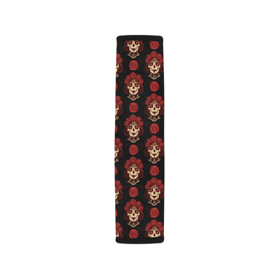 Day of the Dead Skull Girl Pattern Car Seat Belt Cover