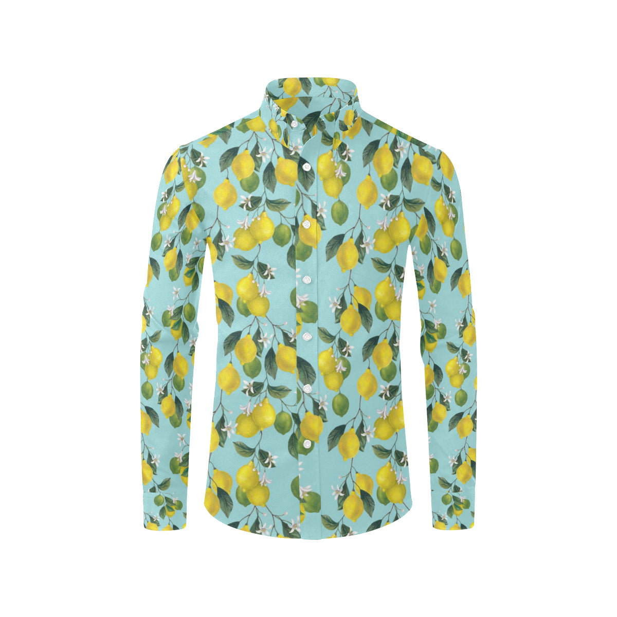 Lemon Pattern Print Design LM05 Men's Long Sleeve Shirt