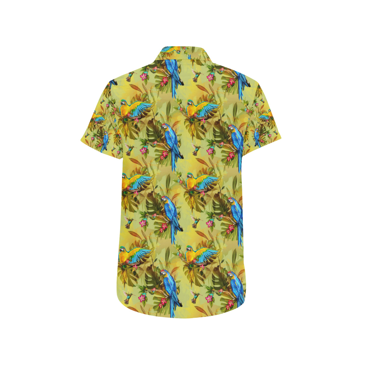 Parrot Pattern Print Design A02 Men's Short Sleeve Button Up Shirt