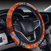 African Print Pattern Steering Wheel Cover with Elastic Edge