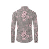 Cherry Blossom Pattern Print Design CB05 Men's Long Sleeve Shirt