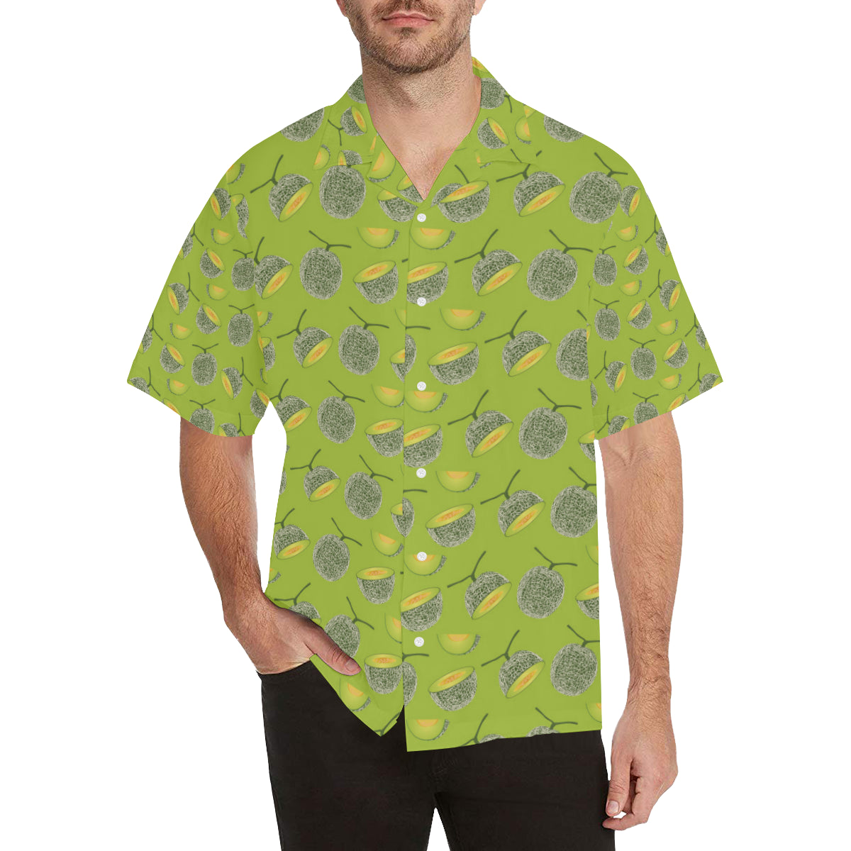 Cantaloupe Pattern Print Design 03 Men's Hawaiian Shirt
