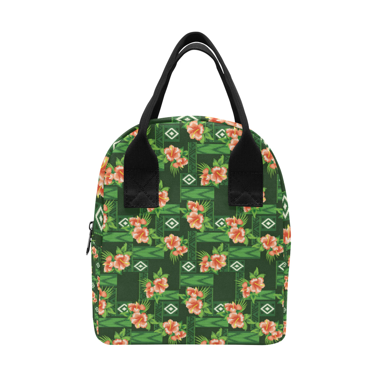 Hibiscus Pattern Print Design HB05 Insulated Lunch Bag