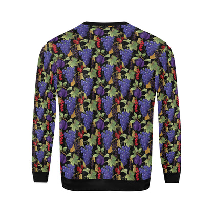 Grape Pattern Print Design GP05 Men Long Sleeve Sweatshirt