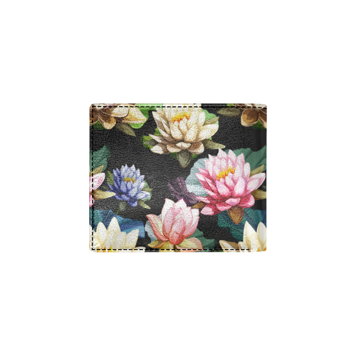 Water Lily Pattern Print Design WL02 Men's ID Card Wallet