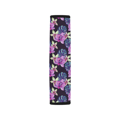 Orchid Pattern Print Design OR010 Car Seat Belt Cover