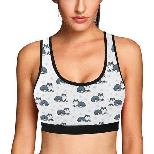 Alaskan Malamute Pattern Print Design 03 Sports Bra