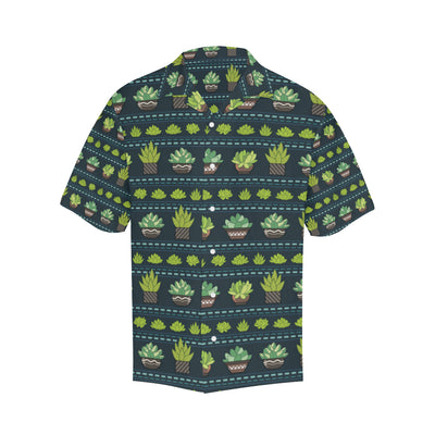 Cactus Pattern Print Design 07 Men's Hawaiian Shirt