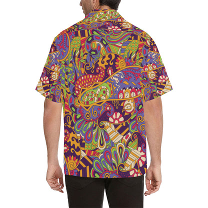 Funky Retro Pattern Print Design A04 Men's Hawaiian Shirt