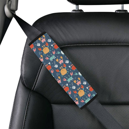 Crab Pattern Print Design 05 Car Seat Belt Cover