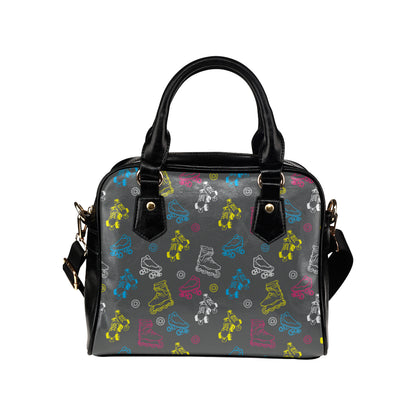 Roller skate Pattern Print Design A02 Shoulder Handbag