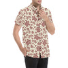 Polynesian Tattoo Turtle Themed Men's Short Sleeve Button Up Shirt