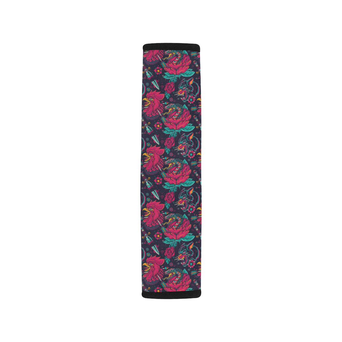 Old School Tattoo Print Car Seat Belt Cover