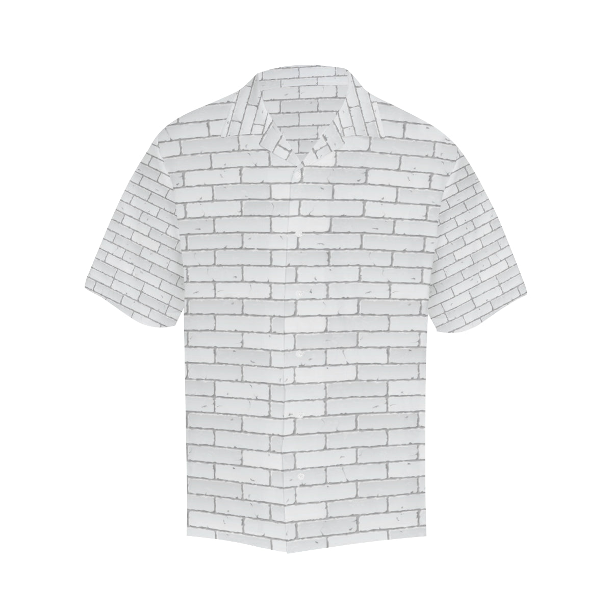 Brick White Pattern Print Design 03 Men's Hawaiian Shirt