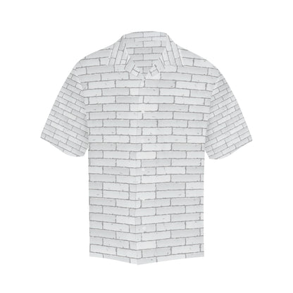 Brick White Pattern Print Design 03 Men's Hawaiian Shirt