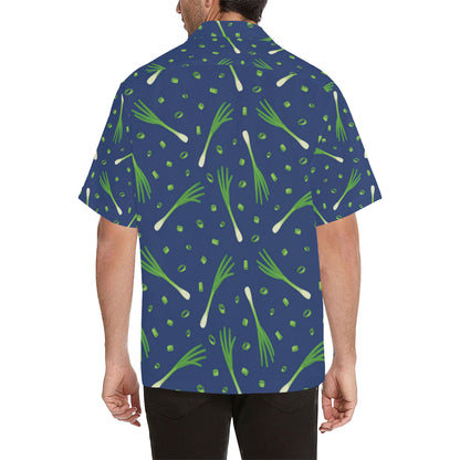 Leek Pattern Print Design 02 Men's Hawaiian Shirt