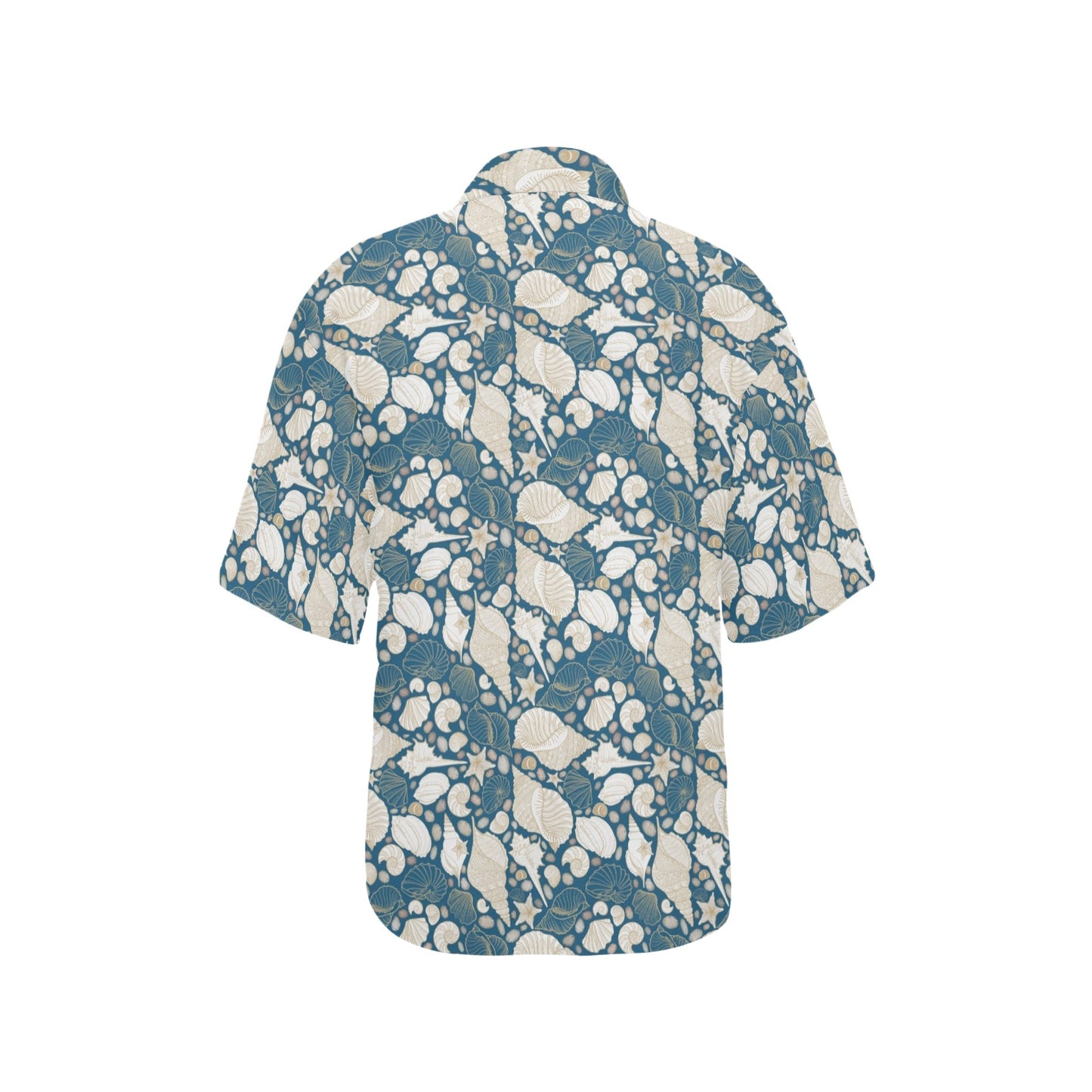 Seashell Print Design LKS308 Women's Hawaiian Shirt