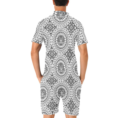 Polynesian Tribal Mask Men's Romper