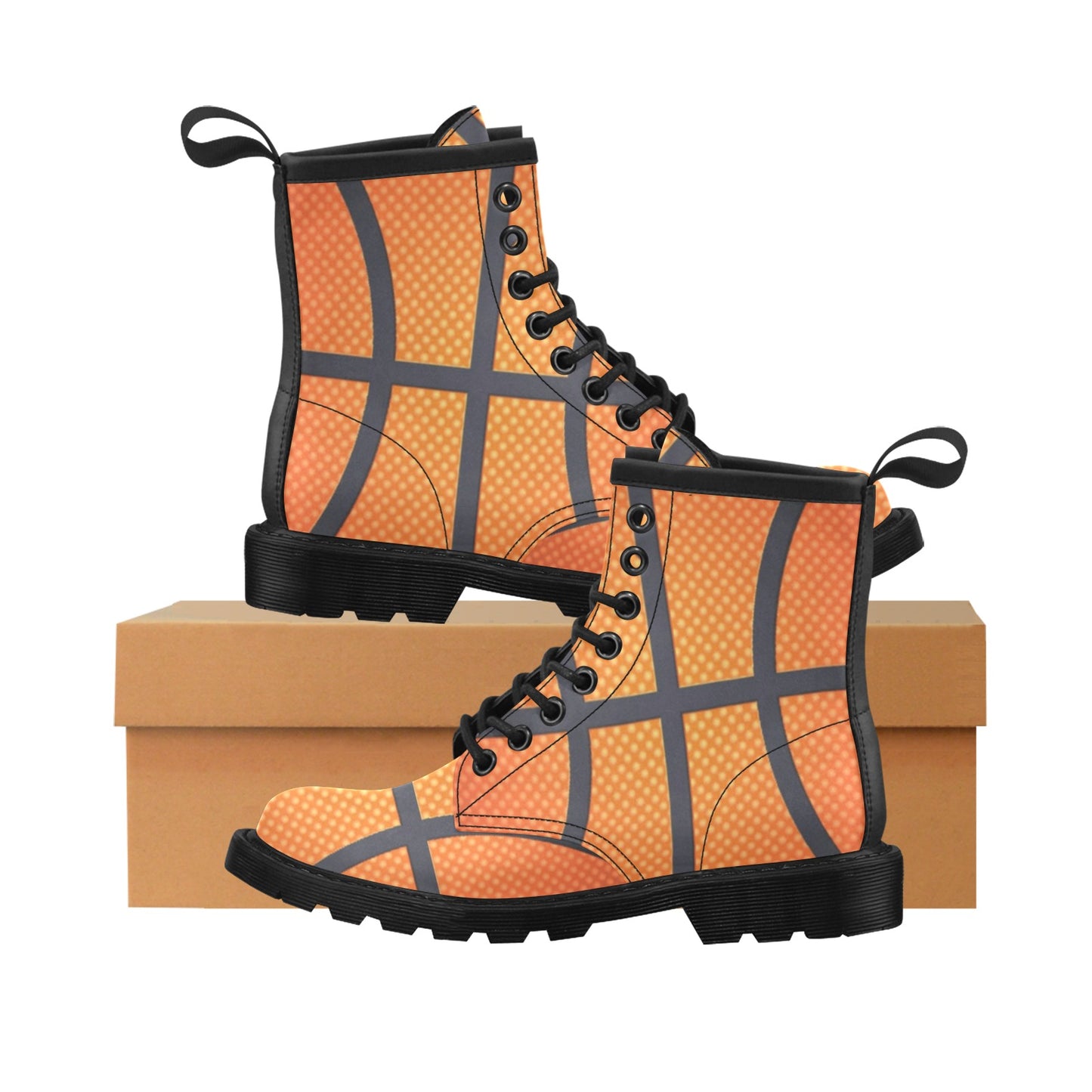 Basketball Texture Print Pattern Women's Boots