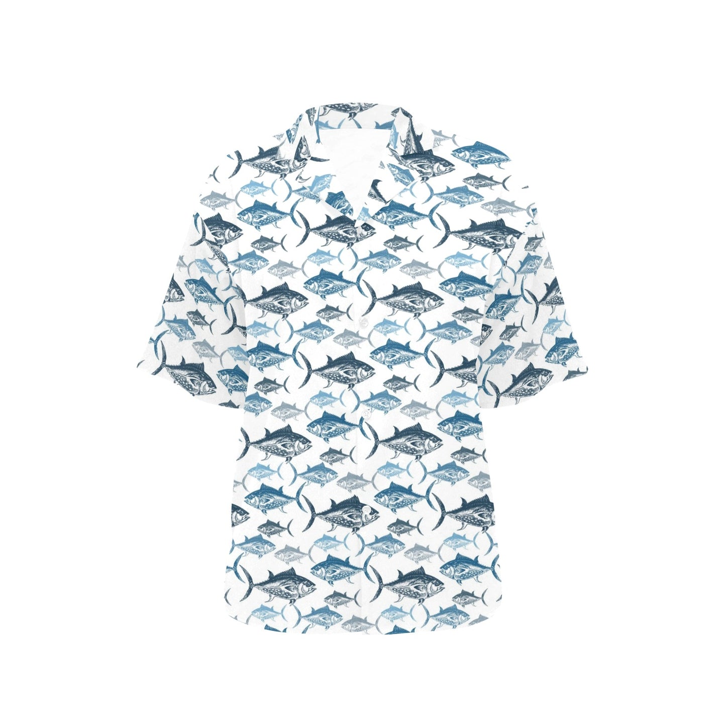 Tuna Fish Print Design LKS303 Women's Hawaiian Shirt