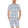 Lotus Pattern Print Design 04 Men's Romper